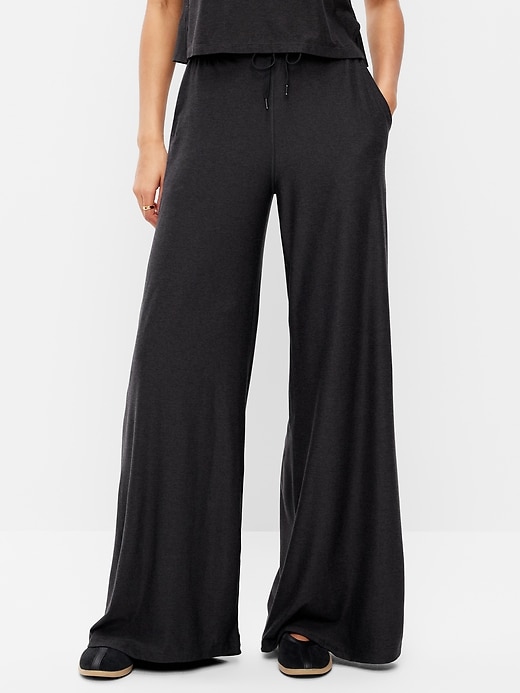 Image number 1 showing, High-Waisted CloudMotion Wide-Leg Pants