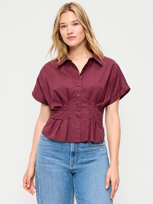 Image number 5 showing, Slim-Waisted Button-Down Shirt