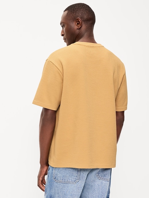 Image number 2 showing, Relaxed Short-Sleeve Textured Waffle T-Shirt