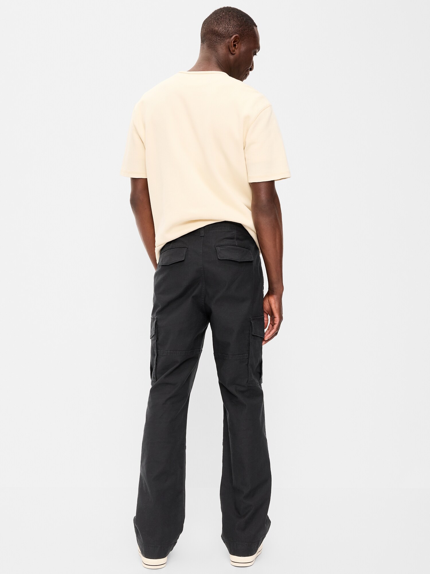 Мужские брюки Old Navy 90's Loose Lived-In Cargo, цвет: Чёрный — фото 3