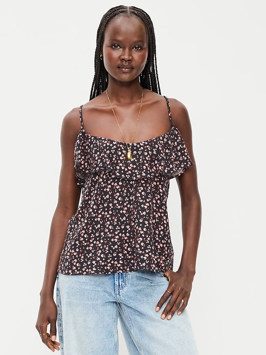 Image number 1 showing, Ruffle-Front Tank Top