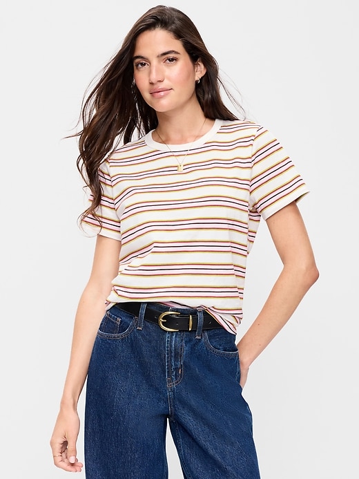 Image number 1 showing, EveryWear Crew-Neck Striped T-Shirt