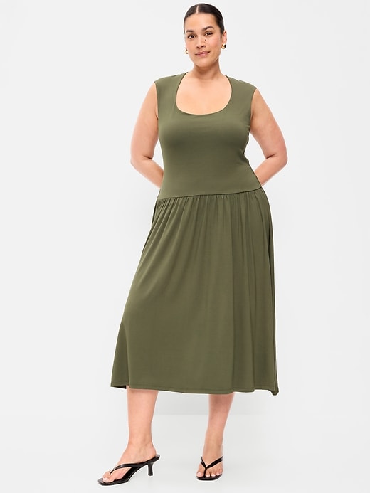 Jersey Knit Drop-Waist Midi Dress | Old Navy Jersey Knit Drop-Waist Midi Dress | Old Navy