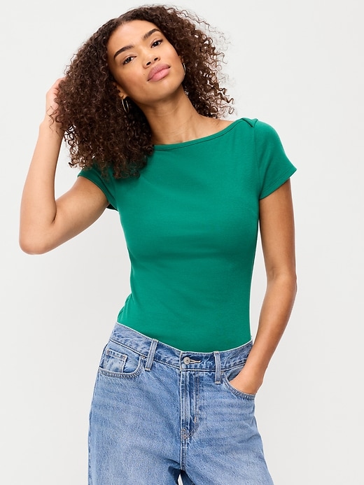 Image number 1 showing, Snug Boatneck T-Shirt