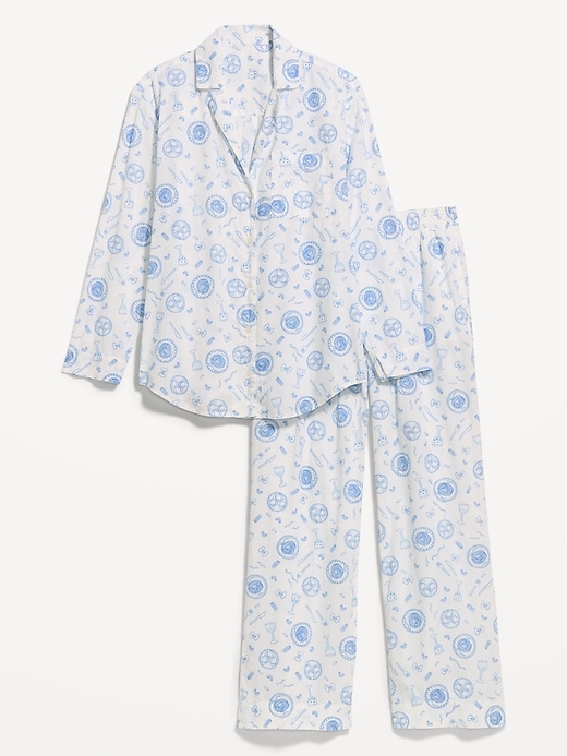 Image number 3 showing, Poplin Pajama Pant Set