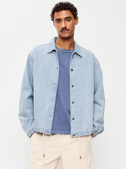 Image number 1 showing, Denim Coach Jacket