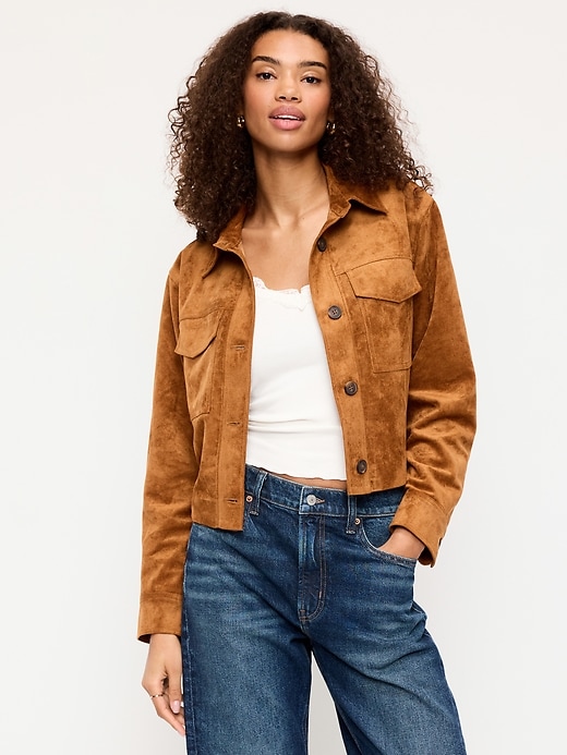 Image number 3 showing, Classic Faux-Suede Jacket