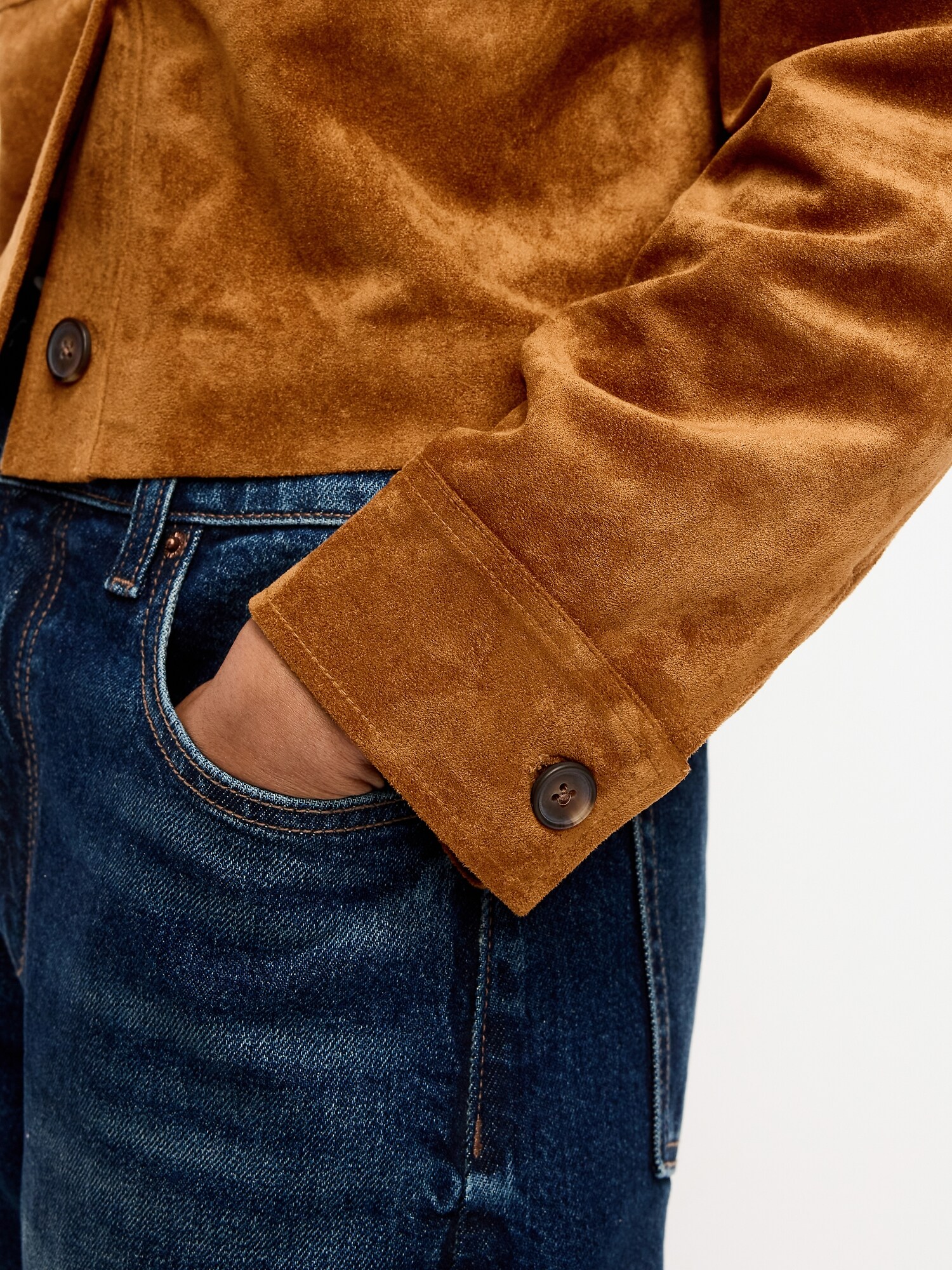Женская куртка Old Navy Classic Faux-Suede, цвет: Тёплый кофейный — фото 5