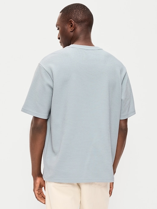 Image number 2 showing, Relaxed Short-Sleeve Textured Waffle T-Shirt