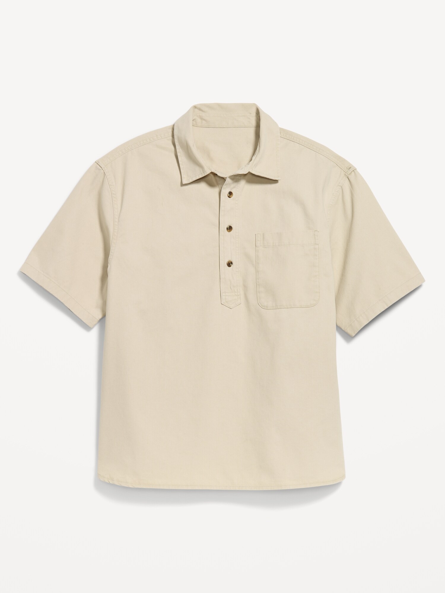 Мужская рубашка Old Navy Loose Popover Work Shirt, цвет: Elbow Grease — фото 4