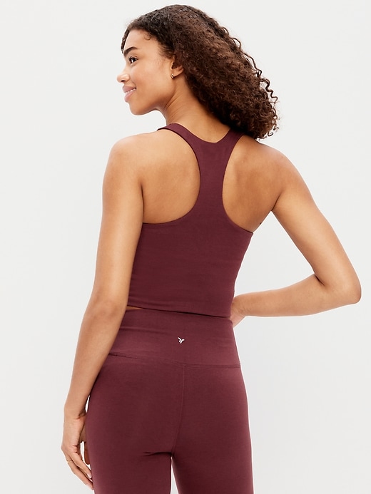 Image number 2 showing, Medium Support PowerSoft High-Neck Racerback Sports Bra