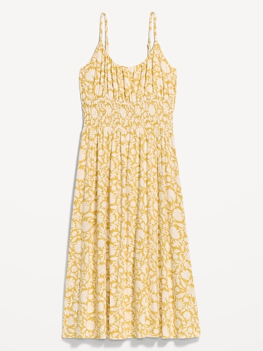 Image number 5 showing, Fit & Flare Jersey Smocked-Waist Midi Dress
