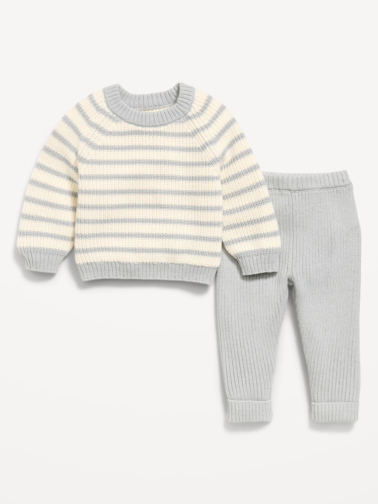 Cozy Ribbed Sweater and Leggings Set for Baby