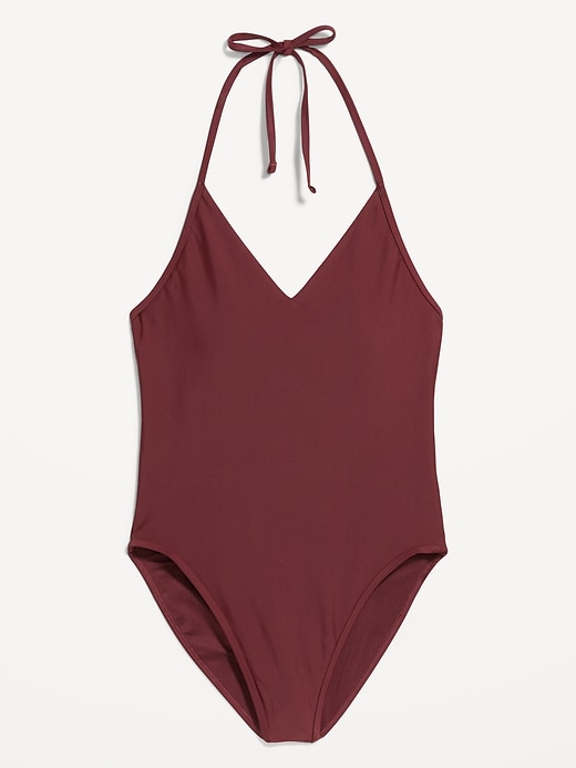Image number 4 showing, V-Neck Halter Swimsuit