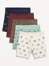 Image number 1 showing, 5-Pack Soft-Washed Boxer Briefs -- 6.25-inch inseam