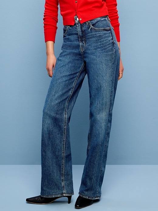 Image number 2 showing, Extra High-Waisted Wide-Leg Jeans
