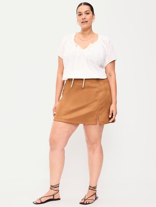 Image number 7 showing, Faux-Suede Mini Skirt