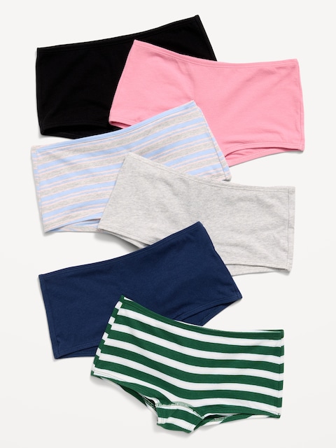 Boyshorts Underwear 6-Pack for Girls