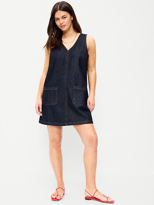 Image number 7 showing, Patch Pocket Denim Mini Dress
