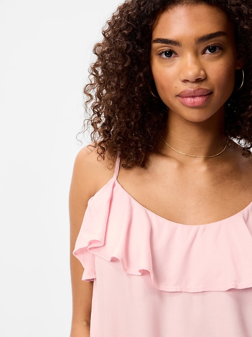 Image number 4 showing, Sleeveless Ruffle Tank Top