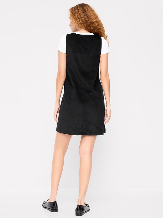 Image number 2 showing, Sleeveless Pinafore Mini Dress
