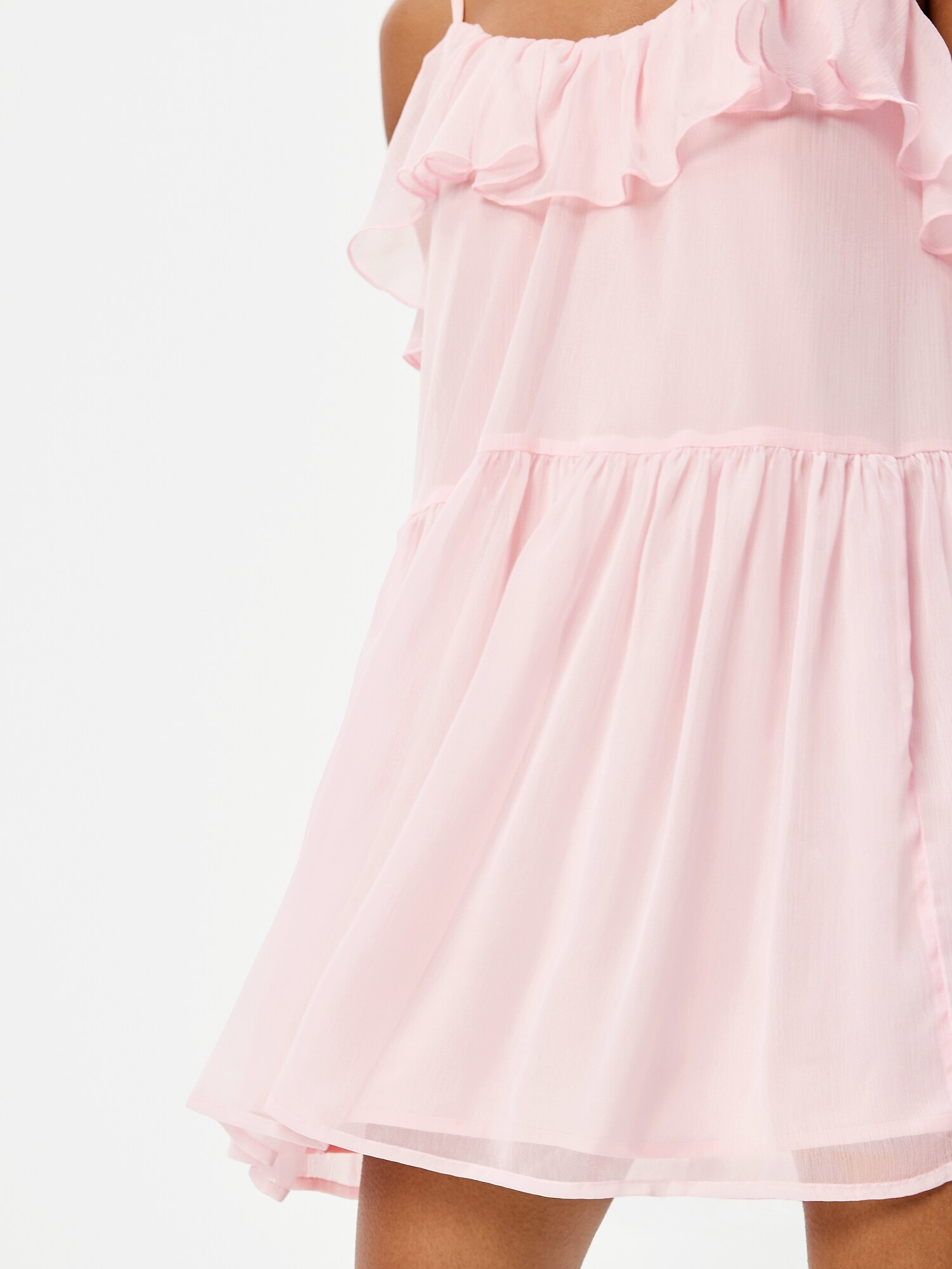 Женское платье Old Navy Ruffle-Front Flounce Mini, цвет: Пудровый — фото 5