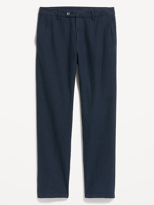 Image number 5 showing, 90's Straight-Fit Linen-Blend Dress Pants