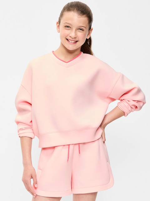 Bounce Fleece V-Neck Sweatshirt for Girls