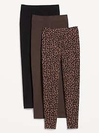 Image number 1 showing, High-Waisted Fashion Layering Leggings 3-Pack