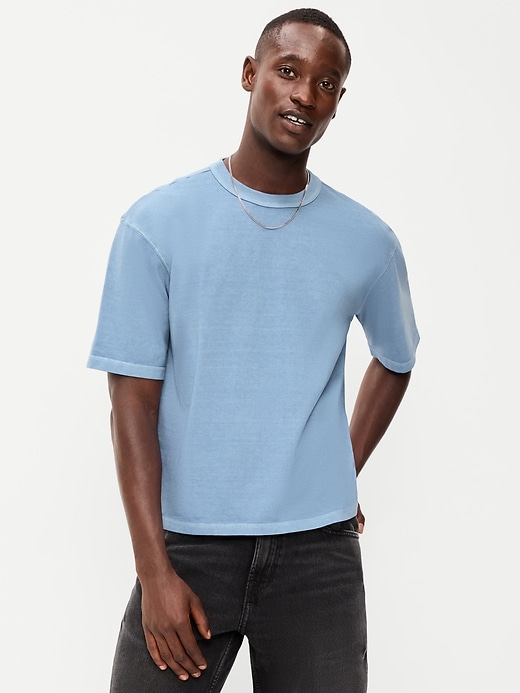 Image number 1 showing, Garment-Dyed Heavyweight Cropped T-Shirt