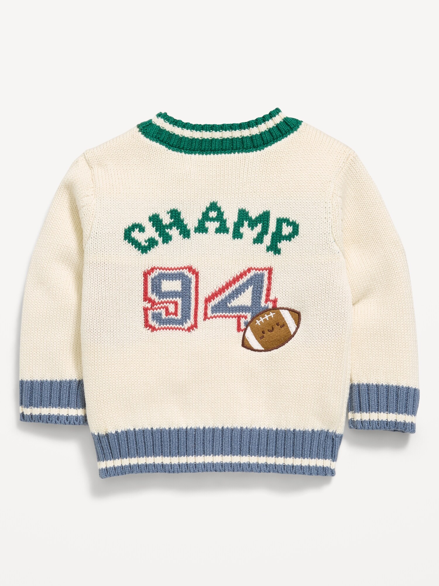 Кардиган Old Navy SoSoft Embroidered Cardigan Sweater для малышей, цвет: Football Champ — фото 2