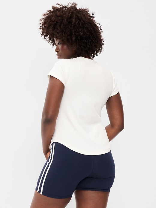 Image number 6 showing, Fitted Crew-Neck Ribbed T-Shirt