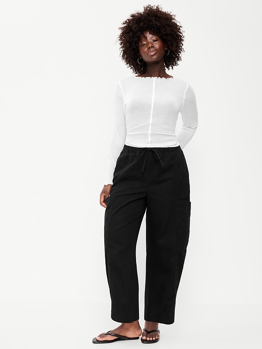 Image number 5 showing, Mid-Rise Pull-On Utility Jeans