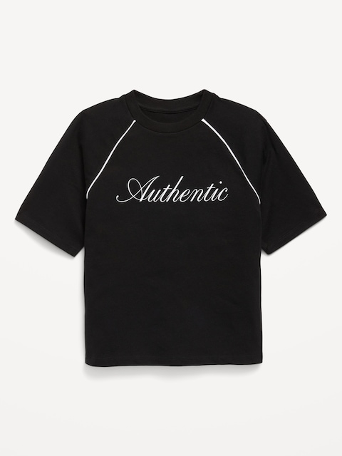 Oversized Short-Sleeve Graphic T-Shirt for Girls