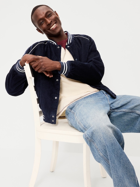 Varsity Corduroy Bomber Jacket