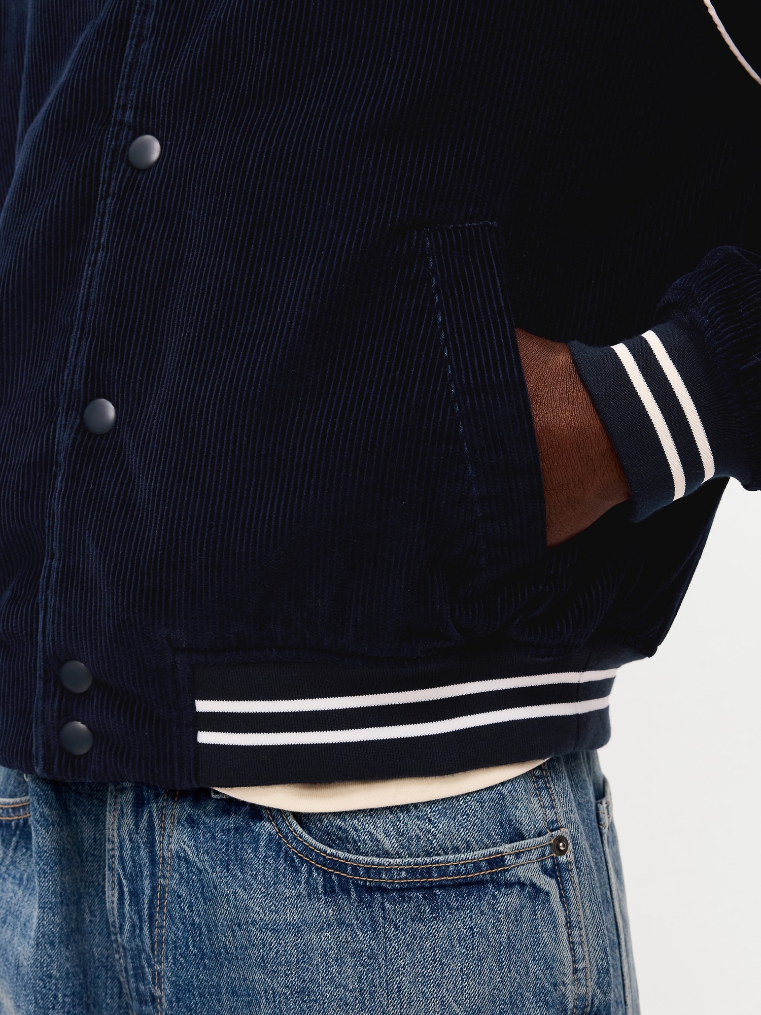 Varsity Corduroy Bomber Jacket