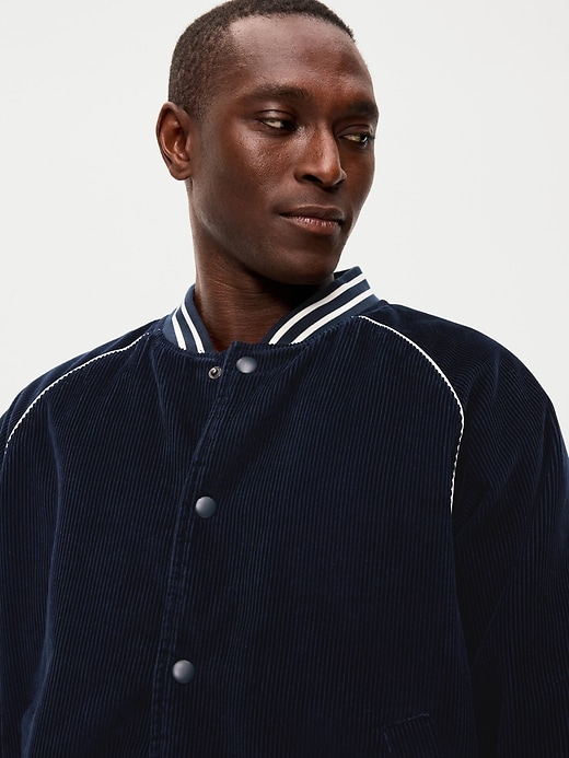Image number 4 showing, Varsity Corduroy Bomber Jacket