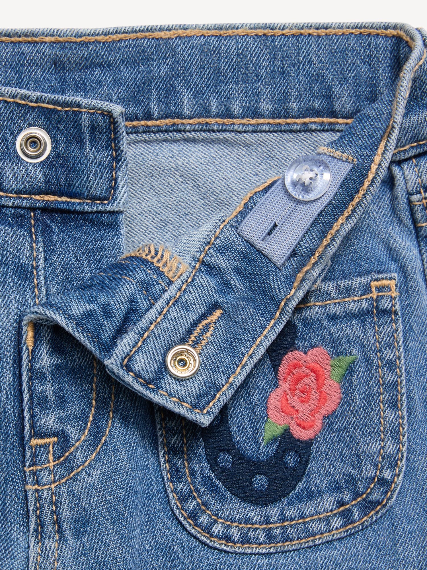 High-Waisted Embroidered Flare-Leg Jeans for Toddler Girls