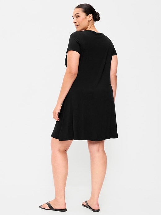 Image number 9 showing, Short-Sleeve Mini Swing Dress