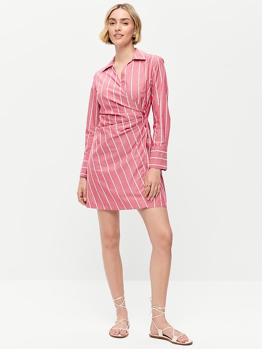 Image number 1 showing, Wrap Mini Shirt Dress