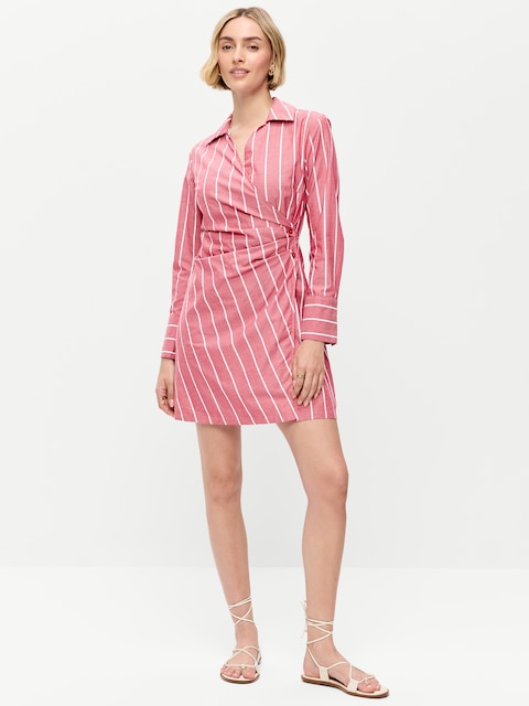 Wrap Mini Shirt Dress