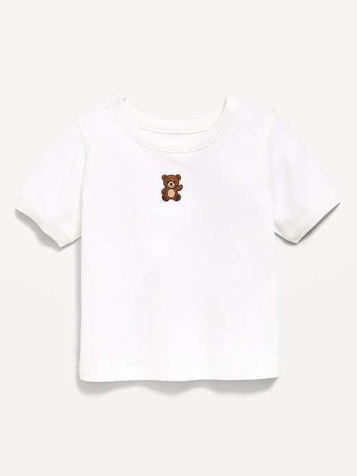 Image number 1 showing, Short-Sleeve Ringer Graphic T-Shirt for Toddler Girls