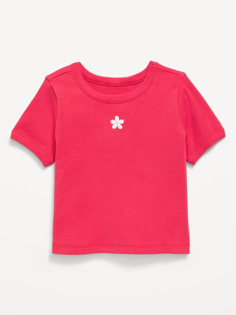 Short-Sleeve Ringer Graphic T-Shirt for Toddler Girls