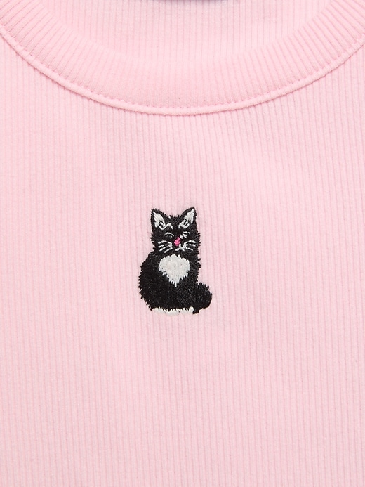 Image number 2 showing, Short-Sleeve Ringer Graphic T-Shirt for Toddler Girls