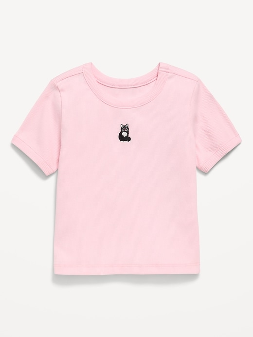 Image number 1 showing, Short-Sleeve Ringer Graphic T-Shirt for Toddler Girls