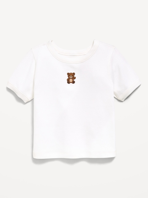 Short-Sleeve Ringer Graphic T-Shirt for Toddler Girls