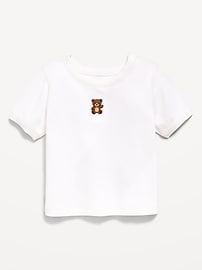 Image number 1 showing, Short-Sleeve Ringer Graphic T-Shirt for Toddler Girls