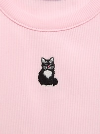 Image number 2 showing, Short-Sleeve Ringer Graphic T-Shirt for Toddler Girls