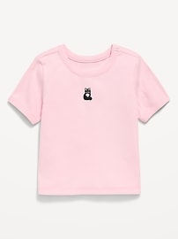 Image number 1 showing, Short-Sleeve Ringer Graphic T-Shirt for Toddler Girls