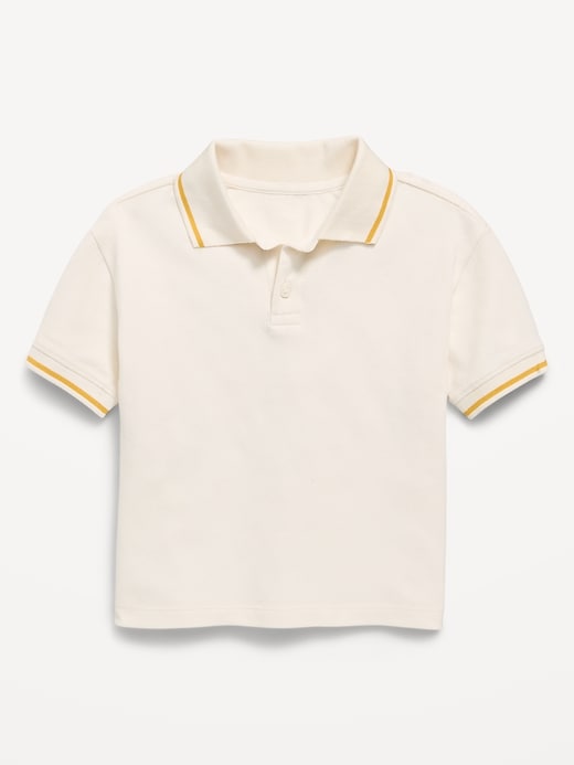Image number 1 showing, Oversized Short-Sleeve Pique Polo Shirt for Toddler Boys